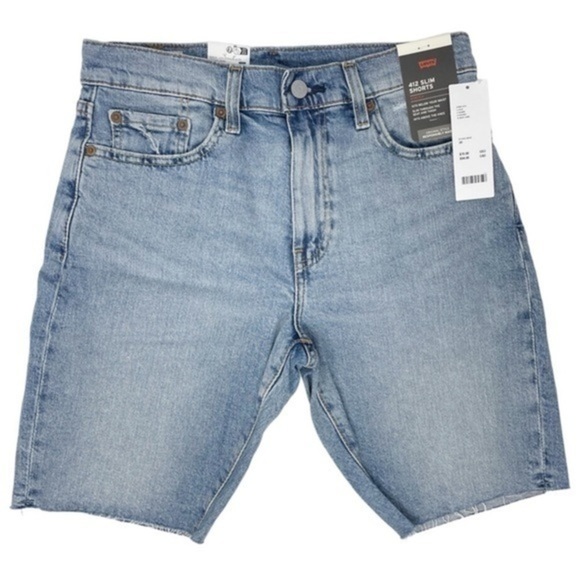 Levi's Other - Levi’s Men’s 412 Slim Raw Hem Distressed Denim Blue Jean Shorts NWT size 30